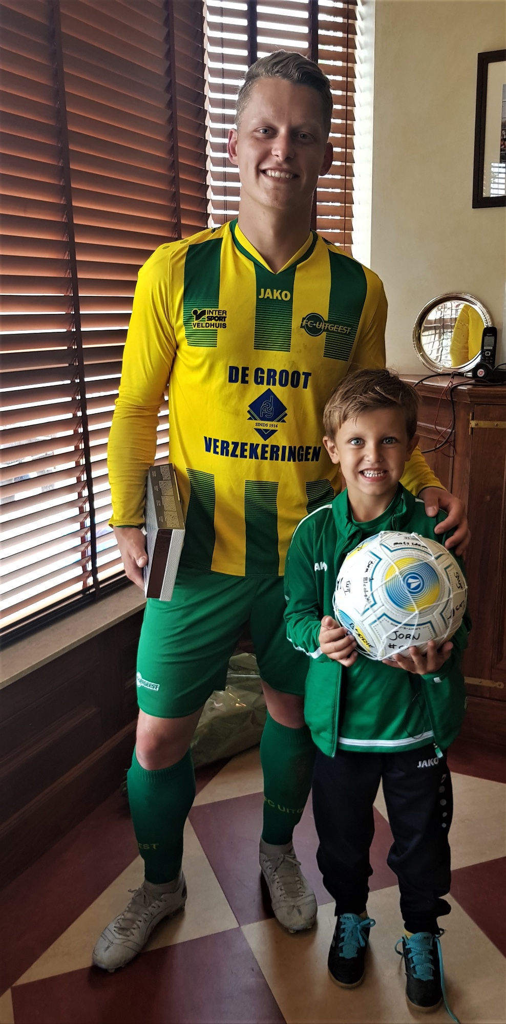 Bakkum en Krookspeler van de wedstrijd: Tim uit den Boogaard, samen met James Koper (aangeleverde foto). Bakkum en Krookspeler van de wedstrijd: Tim uit den Boogaard, samen met James Koper (aangeleverde foto).